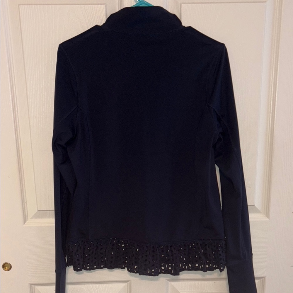 Kate Spade Navy Athletic Jacket with Eyelet Hem - Picture 5 of 5